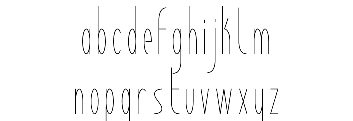 Retrograde Phase II Font LOWERCASE