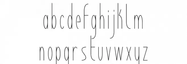 Retrograde Phase II Schriftart Kleinbuchstaben