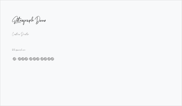 Retrograph Demo Business Card