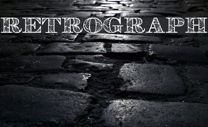 Retrograph Шрифта examples