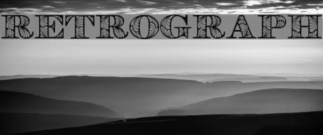 Retrograph Font examples