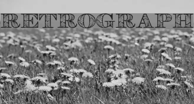 Retrograph Font examples