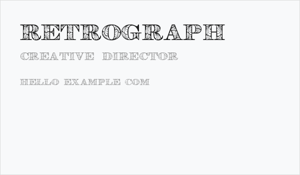Retrograph Business Card
