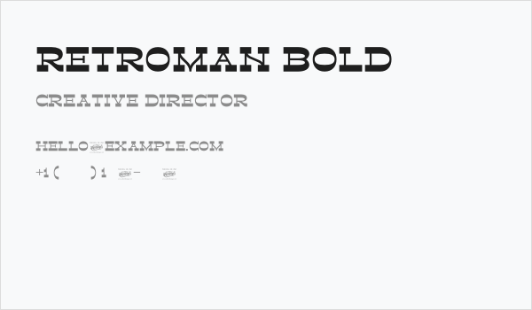 Retroman Bold Business Card