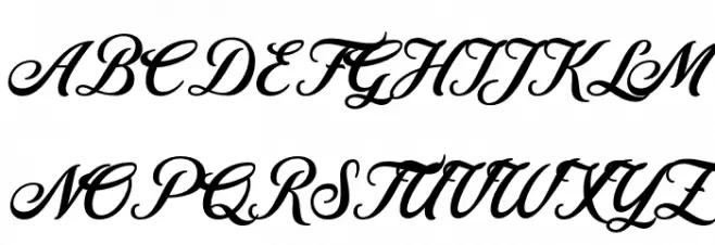 RetromarkScriptDemo-Regular फ़ॉन्ट अपरकेस