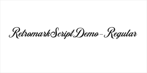 RetromarkScriptDemo-Regular Logo