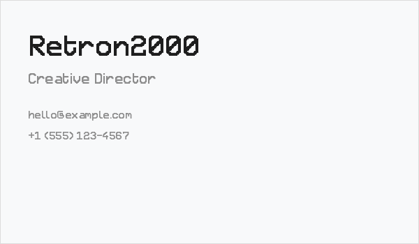 Retron2000 Business Card