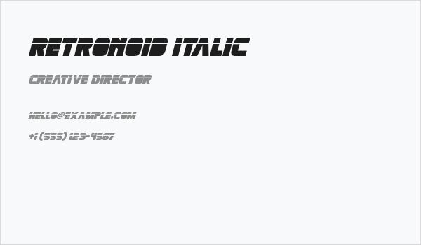 Retronoid Italic Business Card