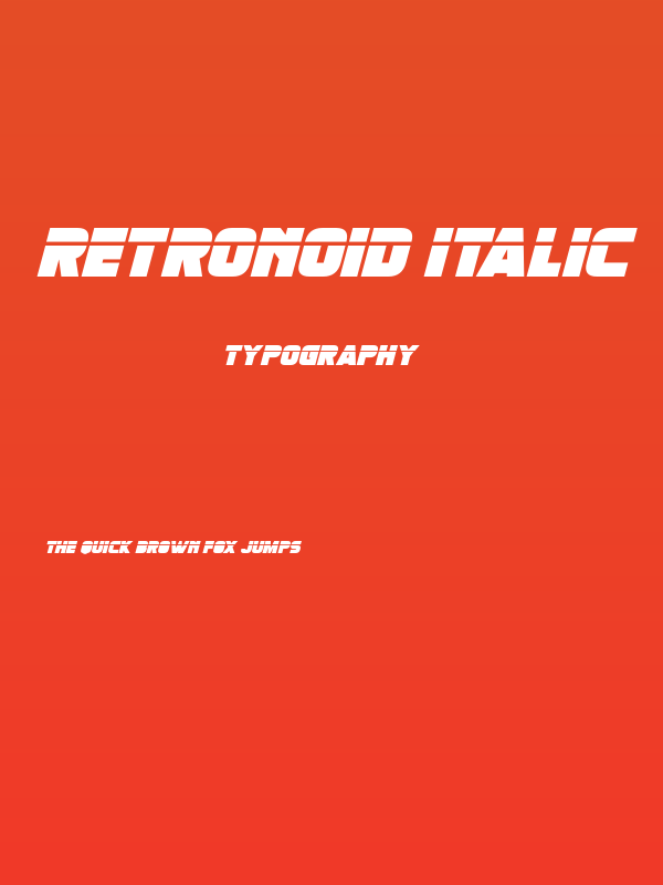 Retronoid Italic Poster