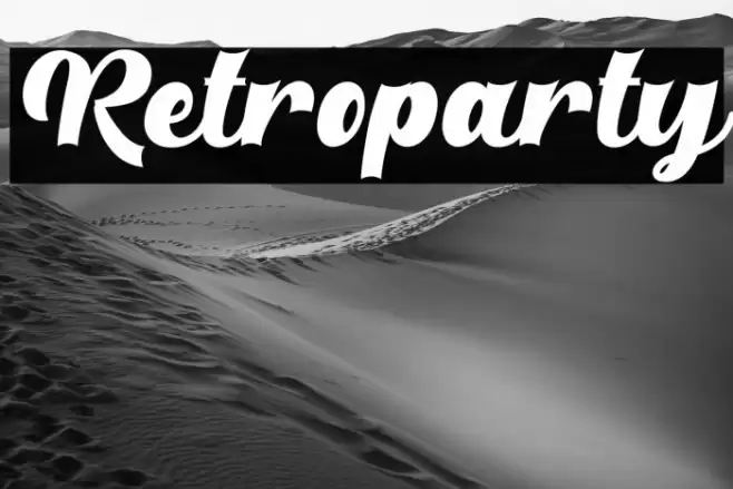 Retroparty Font examples