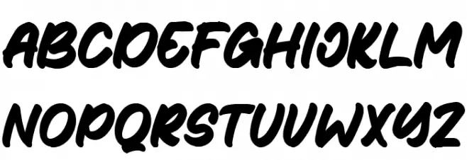 Retrophile-Italic फ़ॉन्ट अपरकेस