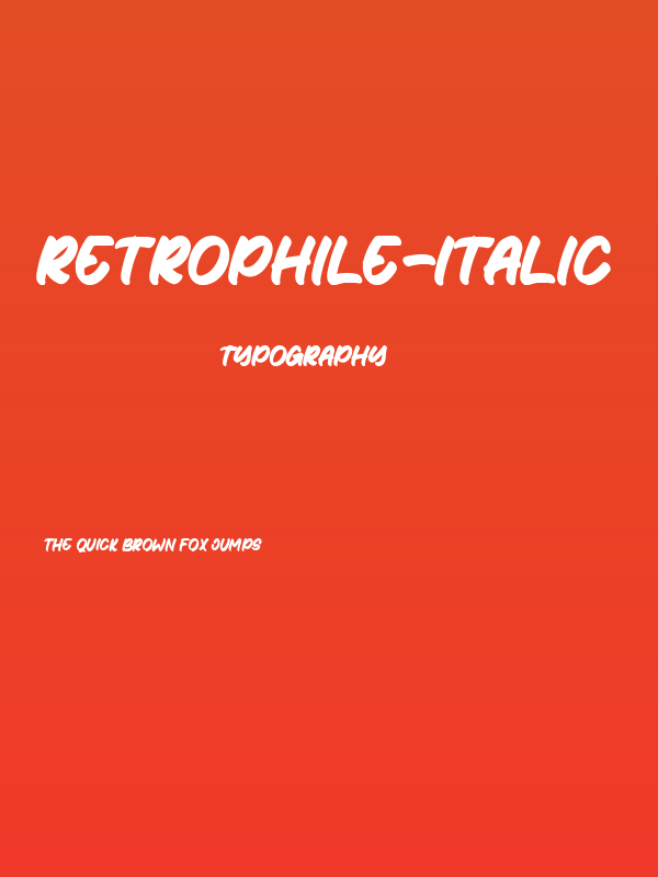 Retrophile-Italic Poster