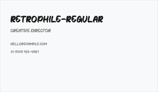 Retrophile-Regular Business Card
