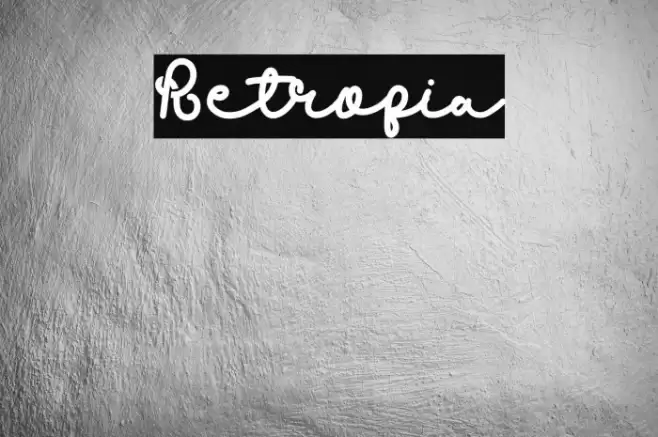 Retropia Font examples