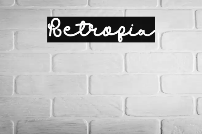 Retropia Font examples