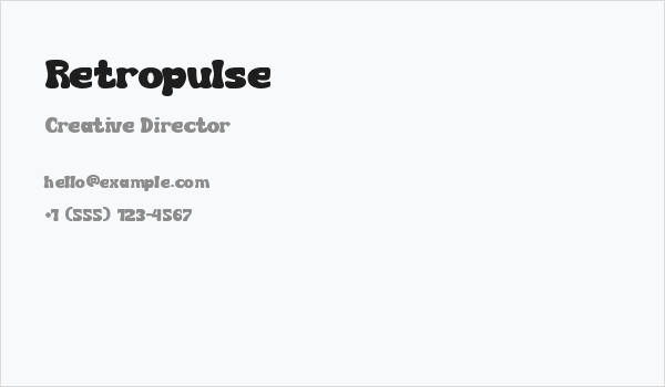 Retropulse Business Card