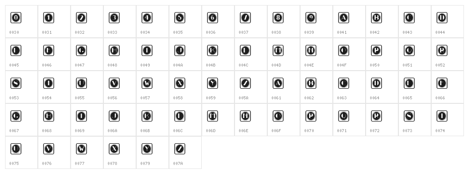 Retrospective Capitals 7 Regular Character Map