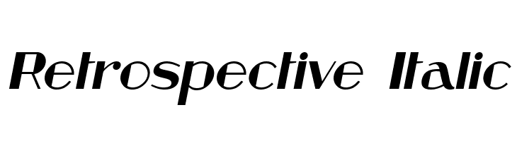 Retrospective Italic  Frei Schriftart Herunterladen
