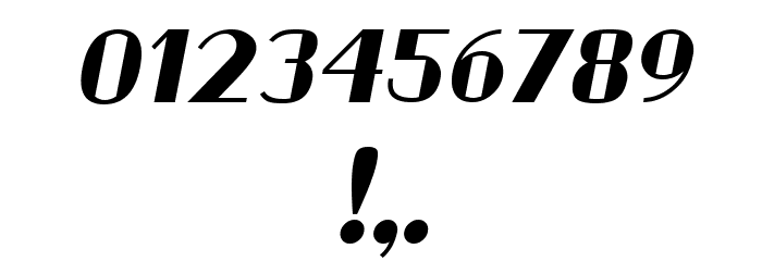 Retrospective Italic Font OTHER CHARS