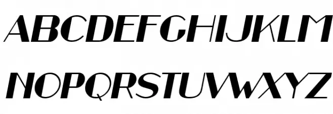 Retrospective Italic Schriftart Groß