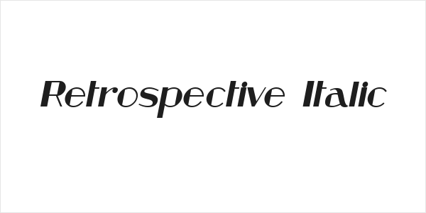 Retrospective Italic Logo