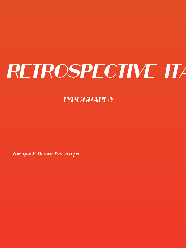 Retrospective Italic Poster