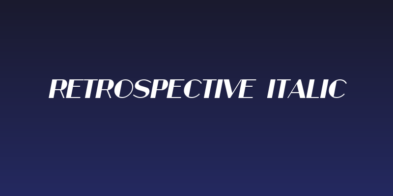 Retrospective Italic Social Header
