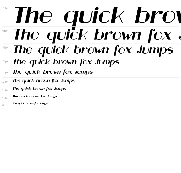 Retrospective Italic Waterfall