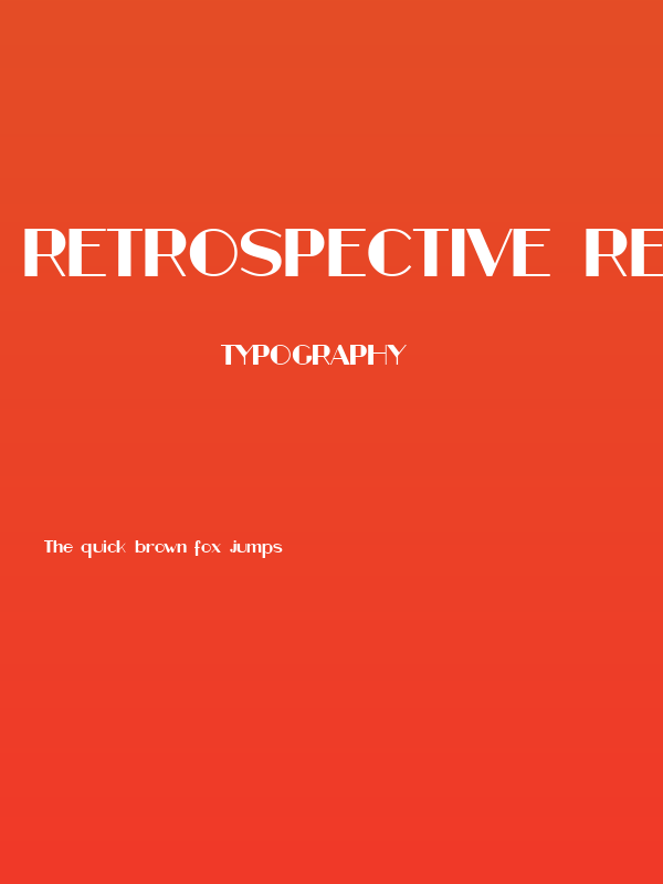 Retrospective Regular Poster