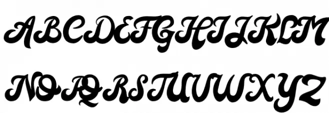 Retrovert Schriftart Groß