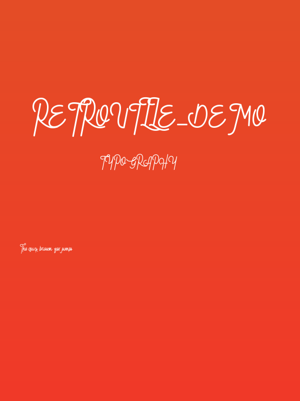 Retroville_DEMO Poster