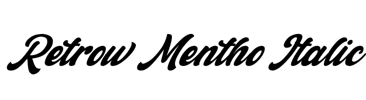Retrow Mentho Italic  नि: शुल्क फ़ॉन्ट्स डाउनलोड