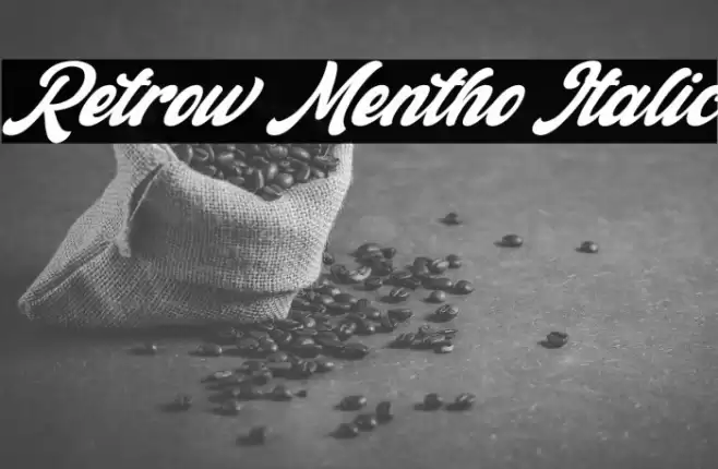 Retrow Mentho Italic Font examples