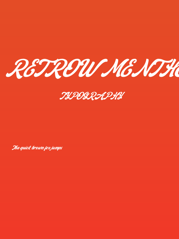 Retrow Mentho Italic Poster