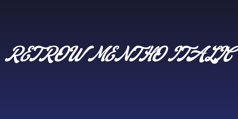 Retrow Mentho Italic Social Header