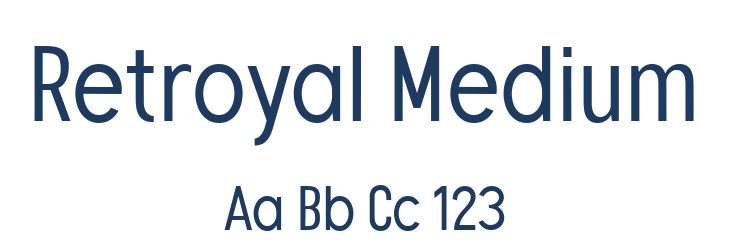 Retroyal Medium Font Preview