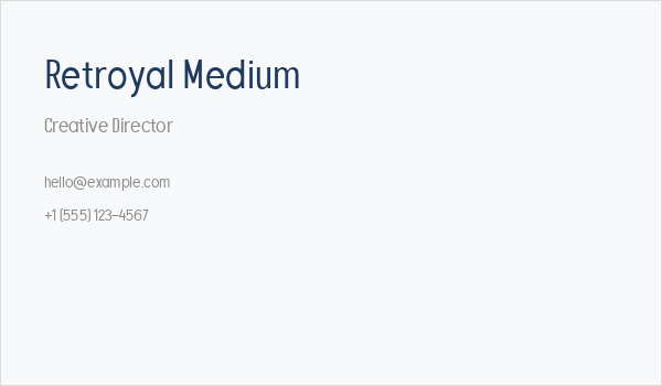 Retroyal Medium Business Card