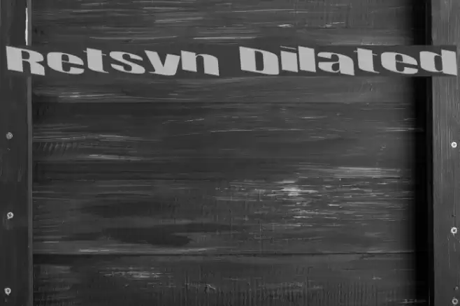 Retsyn Dilated Font examples