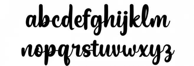 Rettyllda Personal Use Schriftart Kleinbuchstaben