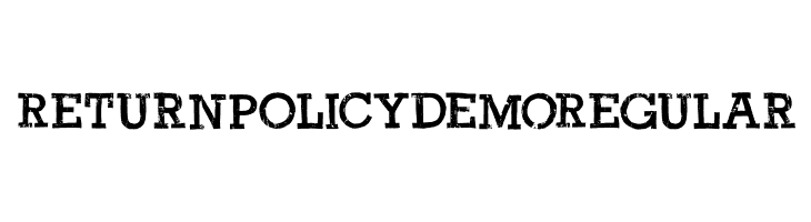 Return Policy DEMO Regular  Free Fonts Download