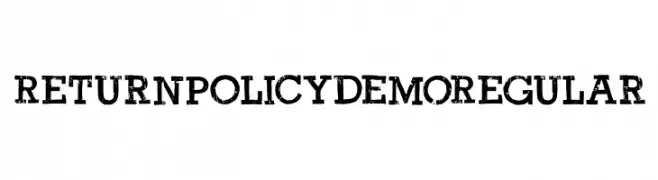 Return Policy DEMO Regular  フリーフォントのダウンロード