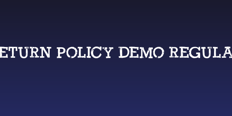 Return Policy DEMO Regular Social Header