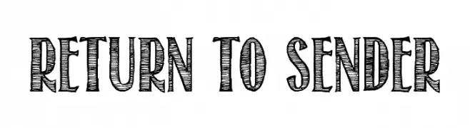 Return To Sender  baixar fontes gratis