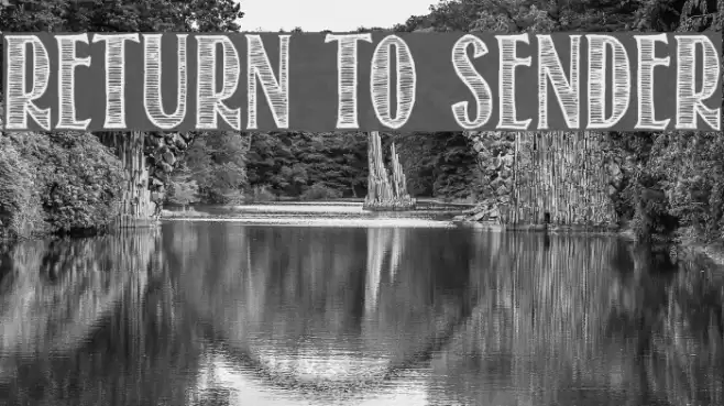Return To Sender Font examples
