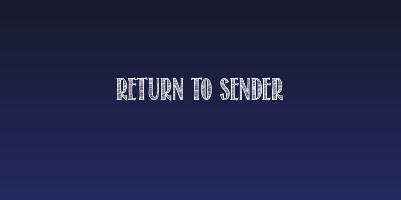 Return To Sender Social Header