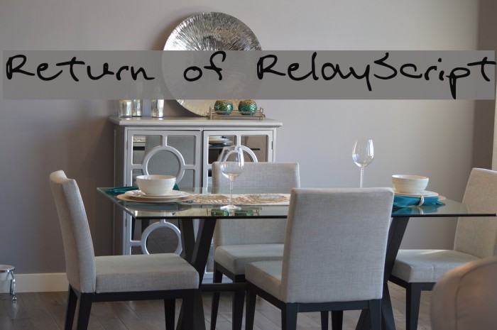 Return of RelayScript Font examples