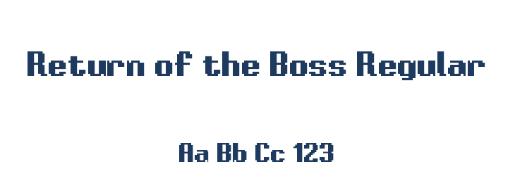 Return of the Boss Regular Font Preview