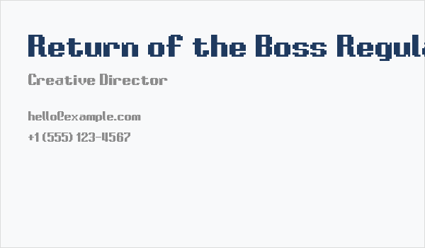 Return of the Boss Regular Business Card
