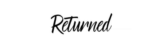 Returned  フリーフォントのダウンロード