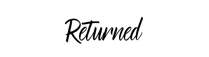 Returned  नि: शुल्क फ़ॉन्ट्स डाउनलोड